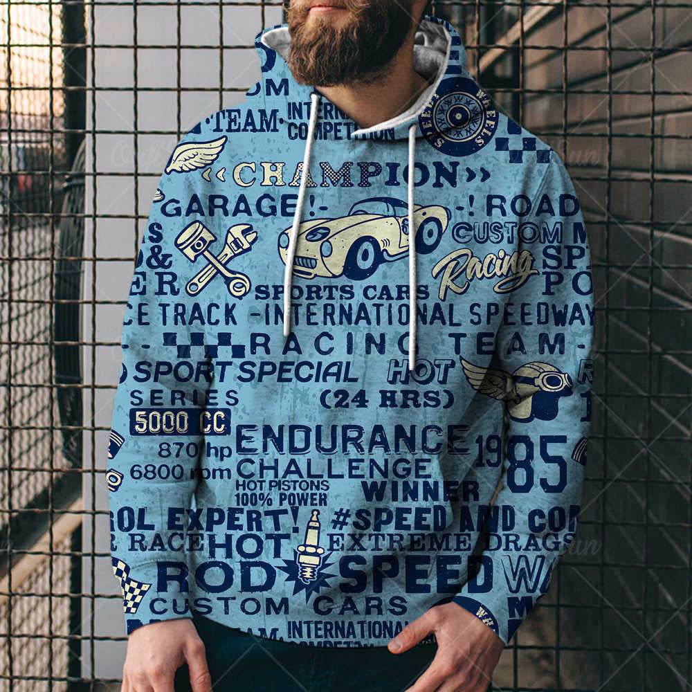 Loose Hooded Sweatshirt 3D Printed Hooded Sweatshirt